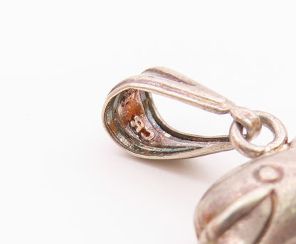 925 Sterling Silver  Vintage Petite Hollow Leaping Dolphin Pendant  PT16316