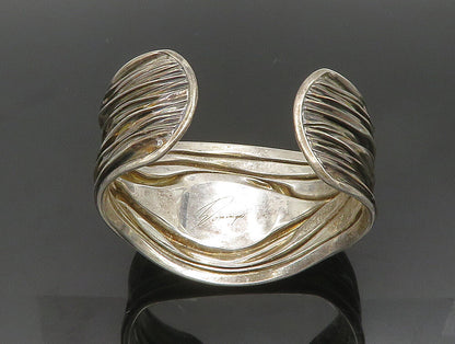 DDD MEXICO 925 Silver  Vintage Agate Modernist Wide Cuff Bracelet  BT9370