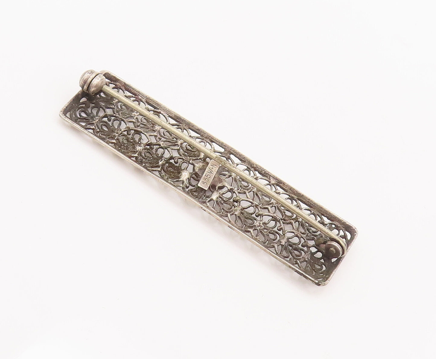 925 Sterling Silver Vintage Brooch Pin WILL NONNENMANN European Filigree BP10699