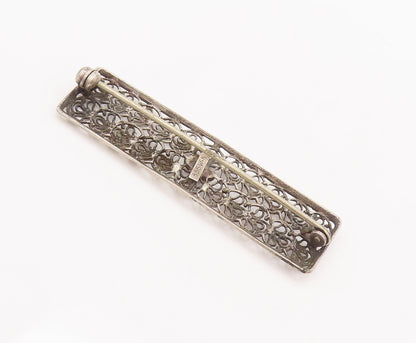 925 Sterling Silver Vintage Brooch Pin WILL NONNENMANN European Filigree BP10699
