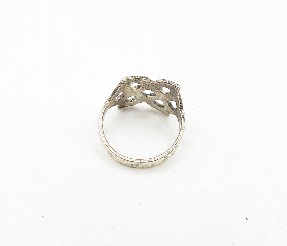 IRELAND 925 Sterling Silver   Vintage Celtic Knot Band Ring Sz 5.5  RG9203