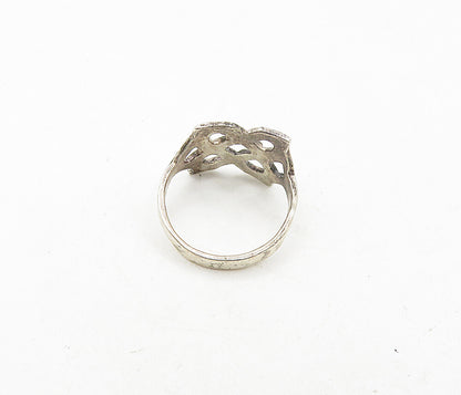 IRELAND 925 Sterling Silver   Vintage Celtic Knot Band Ring Sz 5.5  RG9203