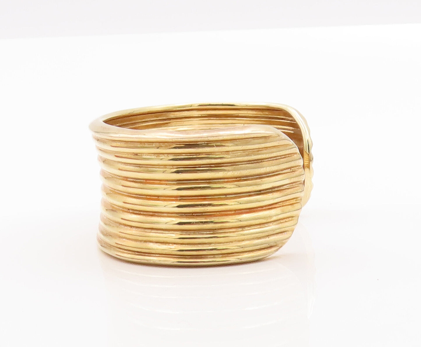 925 Sterling Silver Vintage Bracelet ROSS SIMONS Gold Plated Row Etched  BT10351