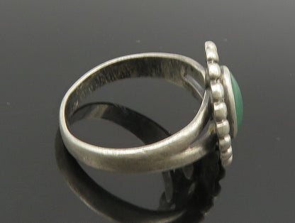 POST BELL 925 Silver  Vintage Oval Jasper Rope Border Ring Sz 6  RG24213