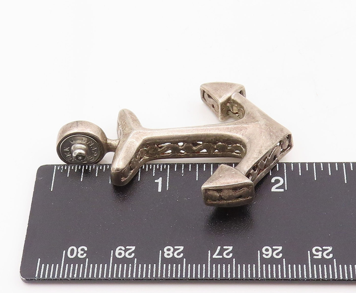 925 Sterling Silver Vintage Pendant ESPO SIG Classic Nautical Anchor  PT25548