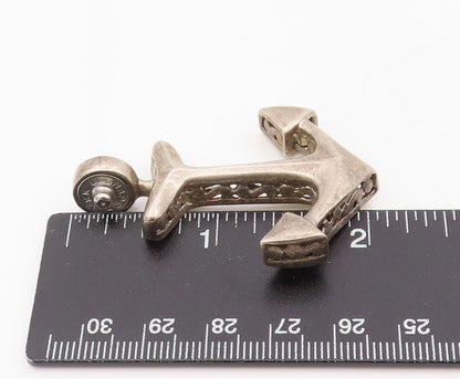 925 Sterling Silver Vintage Pendant ESPO SIG Classic Nautical Anchor  PT25548