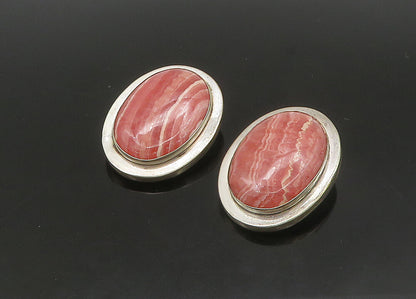 CELIA SEBIRI 925 Silver Vintage Rhodochrosite Heavy Clip On Earrings EG11429