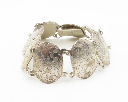 SIAM 925 Sterling Silver  Vintage Shiny Floral Vine Chain Bracelet  BT5265