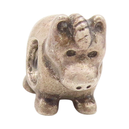 925 Sterling Silver Vintage Pendant PANDORA Mini Carved Unicorn Charm  PT24256