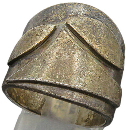 PRATA JOYERIA 925 Silver  Vintage Dark Tone Tapered Band Ring Sz 7.5  RG23879