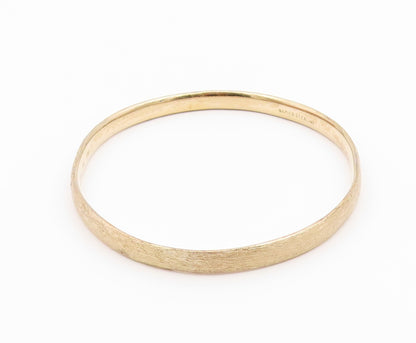 NAPIER 925 Sterling Silver  Vintage Minimalist Oval Bangle Bracelet  BT8177