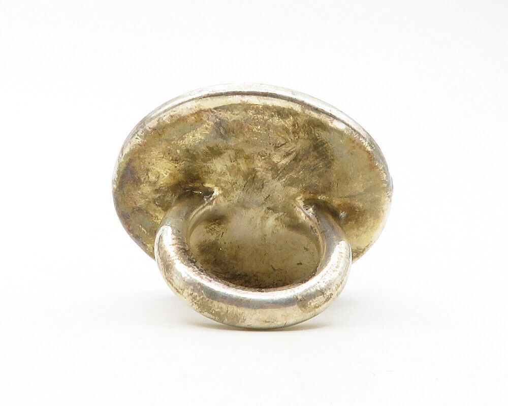 ISRAEL 925 Silver  Vintage Mazel Tov Baby Pacifier Motif Ring Sz 9.5  RG12711