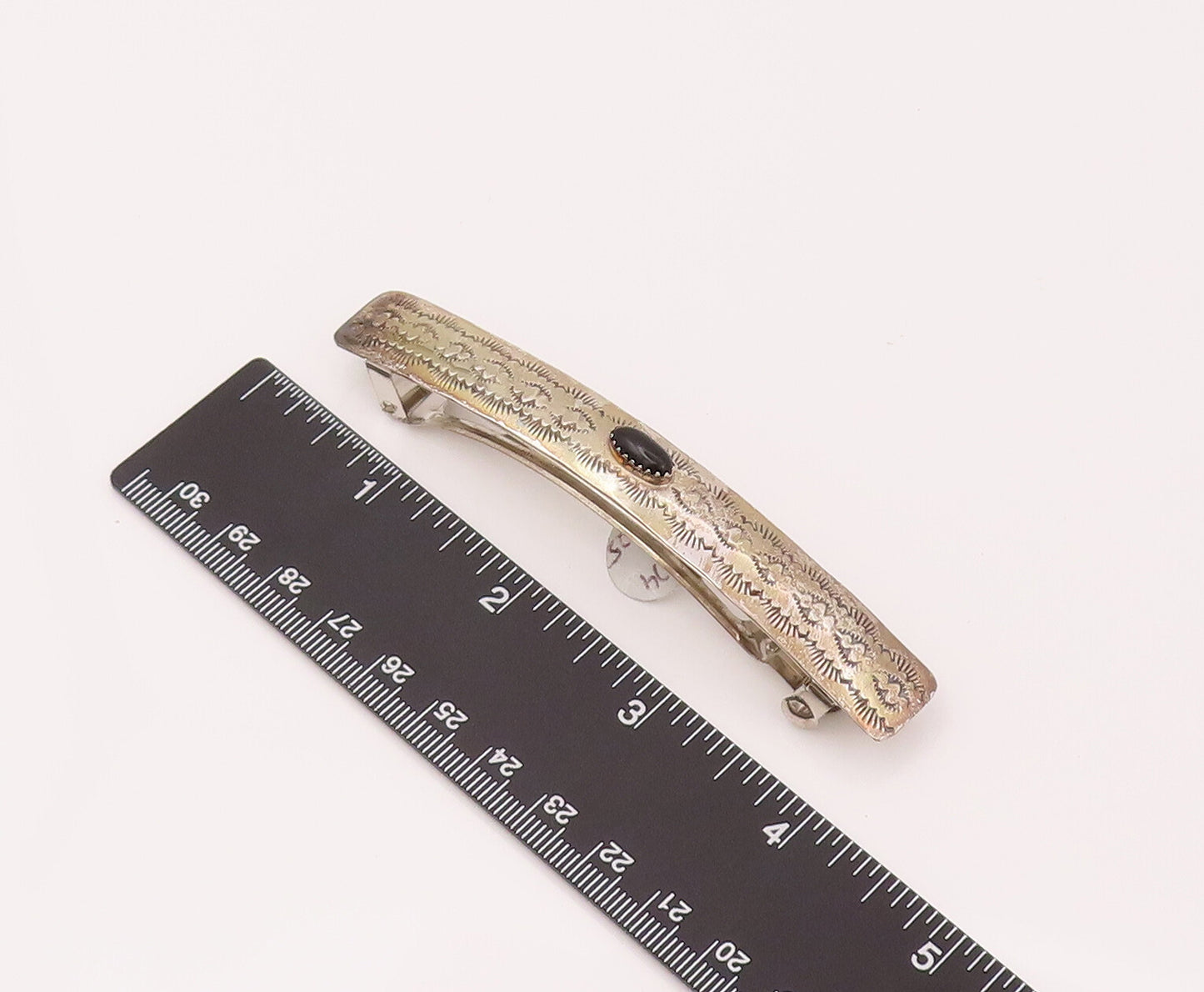 925 Sterling Silver Vintage Black Onyx NAVAJO Hair Pin  TR3507
