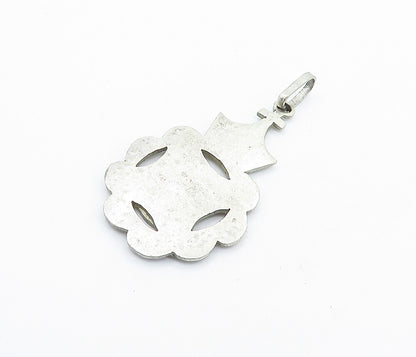 925 Sterling Silver  Vintage Antique Male Figure Profile Pendant  PT4183
