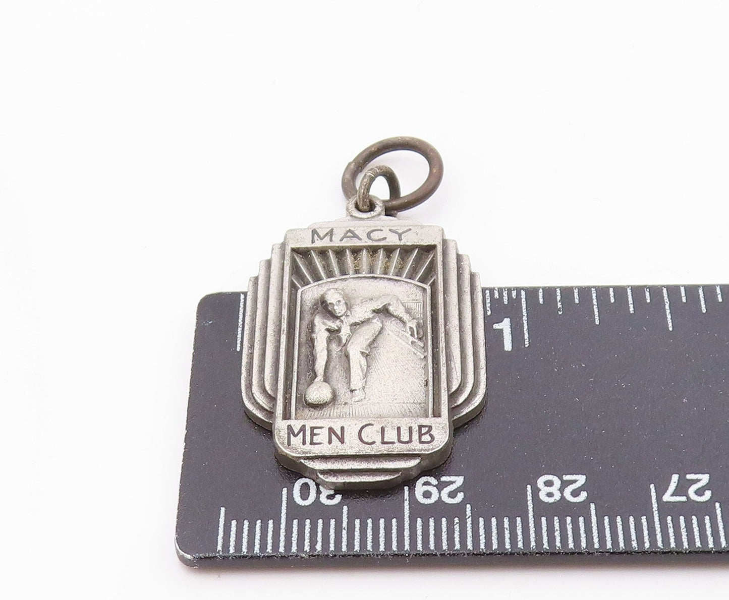 DIEGES & CLUST 925 Silver  Vintage Antique Men Club Bowling Pendant  PT16453