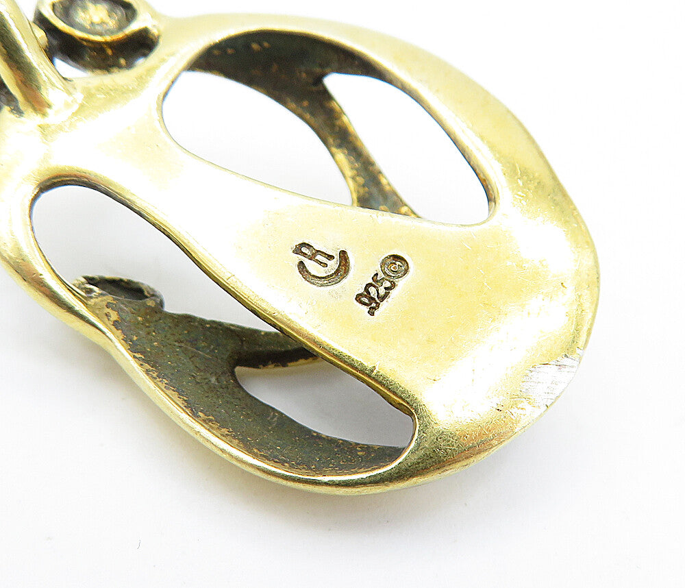 CAROLYN POLLACK RELIOS 925 Silver  Shiny Modernist Family Love Pendant  PT4189