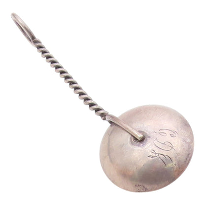 WEB 925 Sterling Silver  Vintage Antique Etched Baby Toy (RATTLES)  TR2739