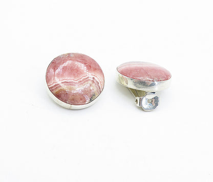 DTR JAY KING 925 Silver Vintage Rhodochrosite Non Pierce Earrings EG2253