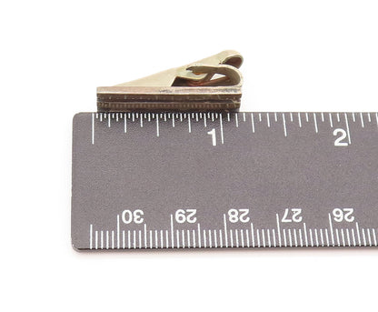 MEXICO 925 Silver  Vintage Raised Bordered Parallel Lines Tie Clip  TR3544