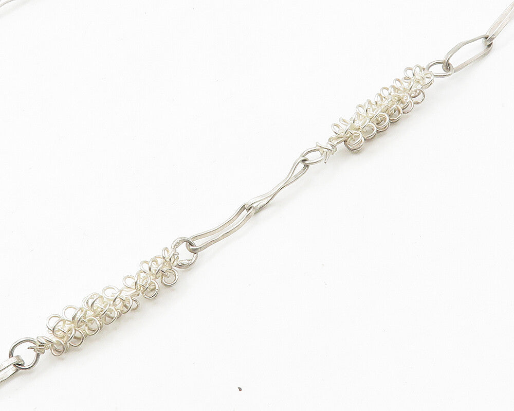 Solid Silver Vintage Heavy Floral Framed Coin Pendant Chain Necklace  NE2899