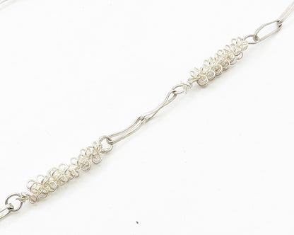 Solid Silver Vintage Heavy Floral Framed Coin Pendant Chain Necklace  NE2899