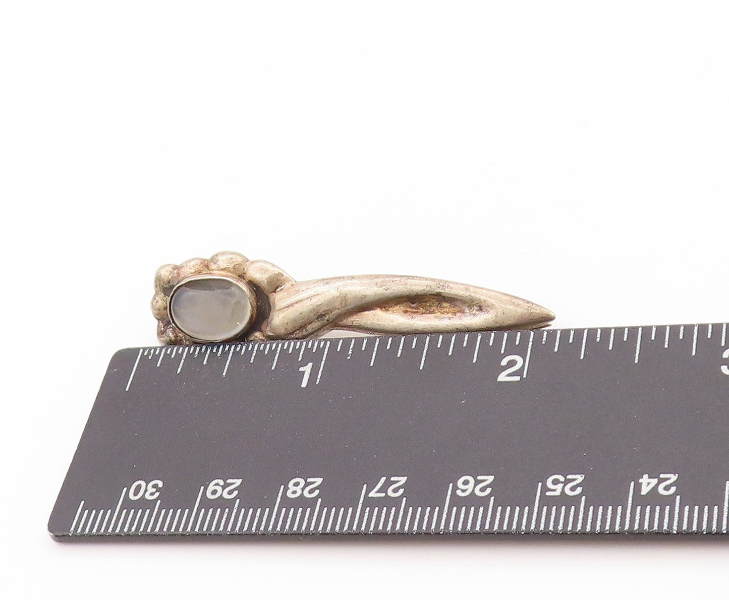 925 Sterling Silver Vintage Brooch NORWAY Gemstone Victorian Design  BP11601