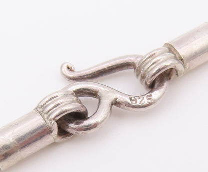 925 Sterling Silver  Vintage Shiny Hollow Elephant Wheat Chain Necklace NE3541