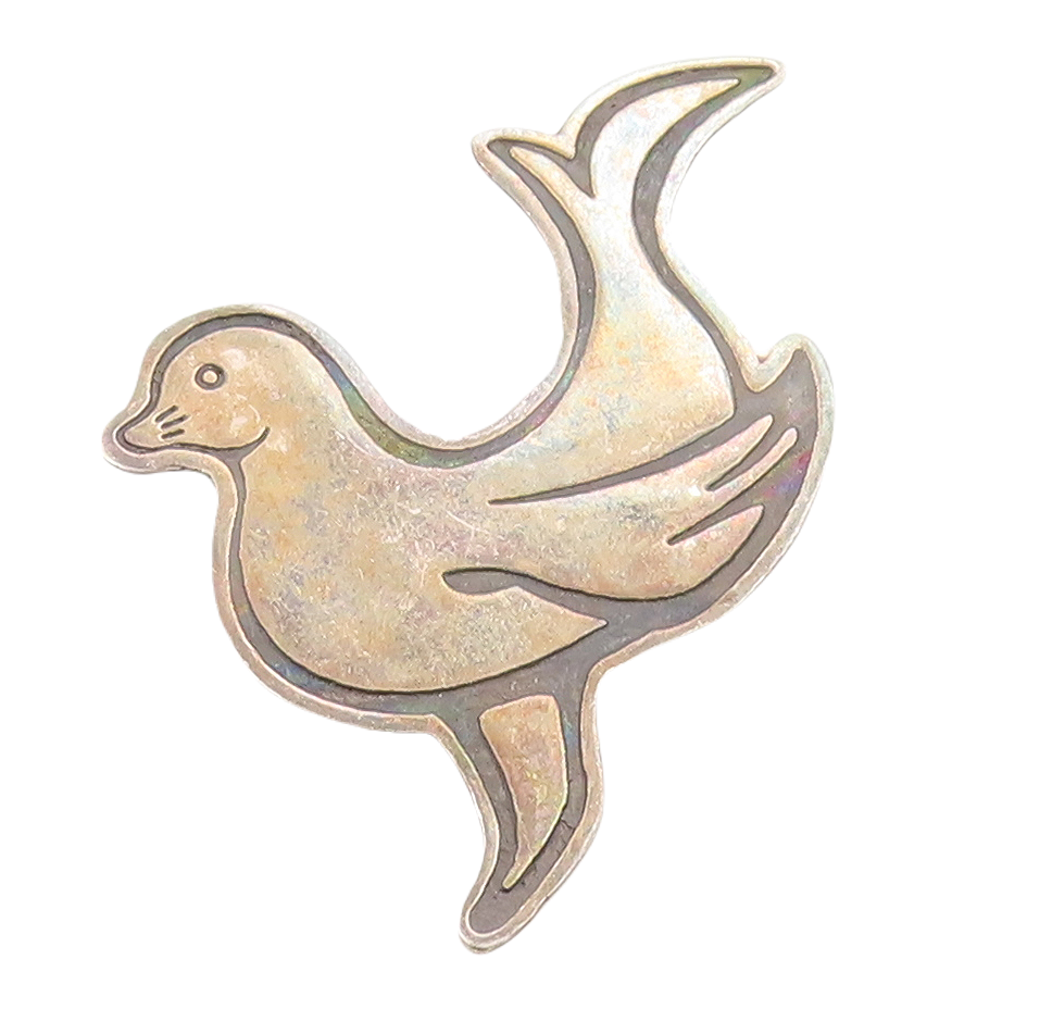 925 Sterling Silver Vintage Brooch Pin MEXICO Solid Cutout Sea Cat  BP11310