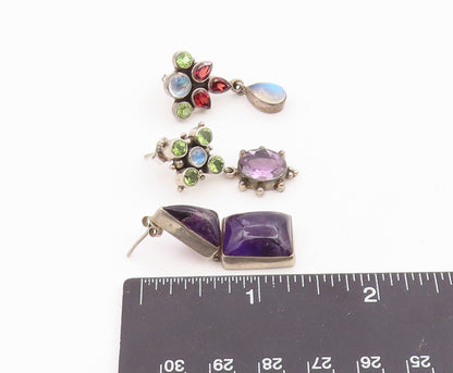 925 Sterling Silver Vintage Earrings Amethyst & Gemstone Single Pieces  EG14300