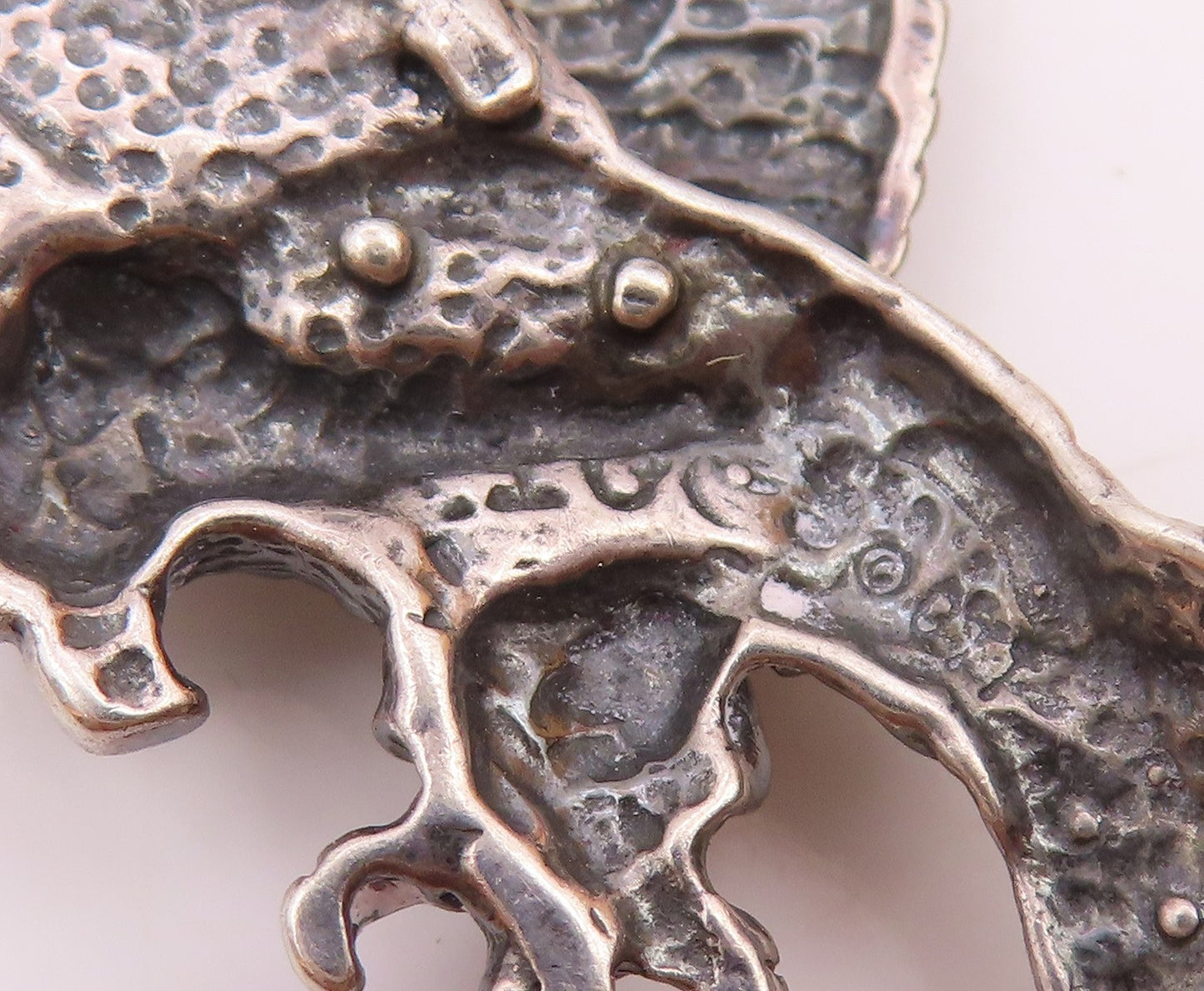925 Sterling Silver  Vintage Shiny Diamond Cut Flying Eagle Pendant  PT19714