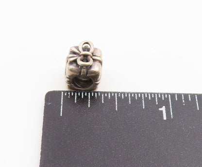 925 Sterling Silver Vintage Pendant PANDORA Wrapped Present Charm Bead  PT26619