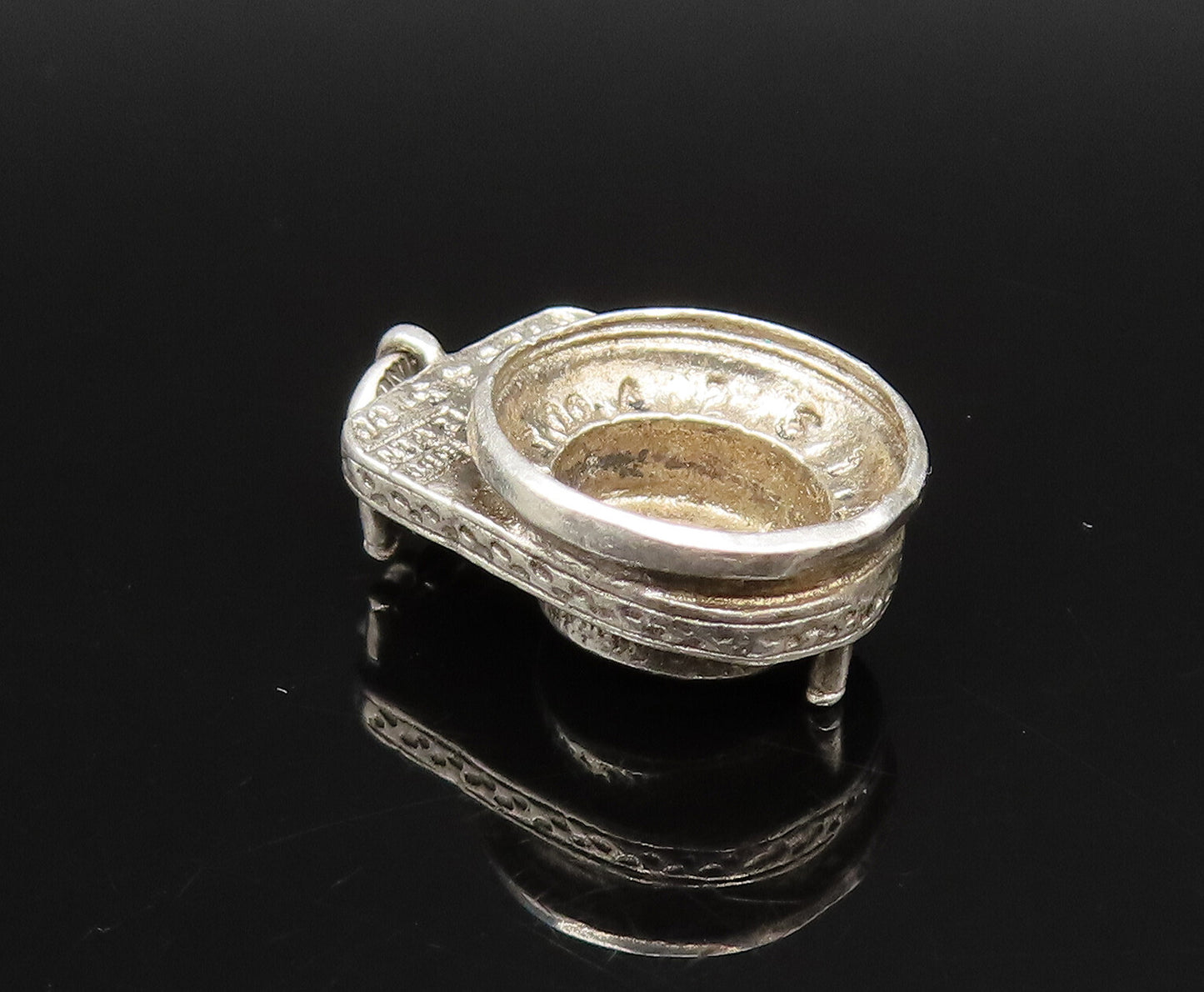 925 Sterling Silver  Vintage Roulette Game Wheel Table Pendant  PT21197
