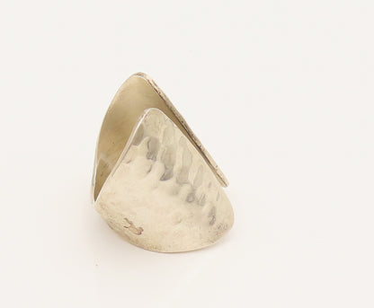 DDD MEXICO 925 Sterling Silver Vintage Hammered Wrap  Ring Sz 10  RG26315
