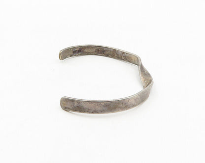 TED LOWY 925 Sterling Silver  Vintage Modernist Twist Cuff Bracelet  BT7615