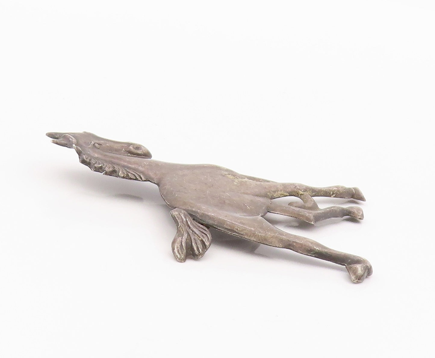 925 Sterling Silver Vintage Brooch Pin Classic Galloping Horse Figurine  BP12561