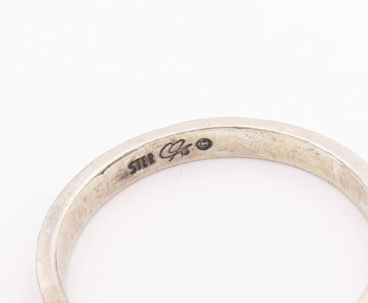 925 Sterling Silver Vintage Ring CAROLYN POLLACK Etched Pattern  Sz 7  RG35798