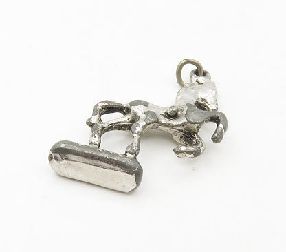 925 Sterling Silver  Vintage Petite Dark Tone Horse Statue Pendant  PT12872
