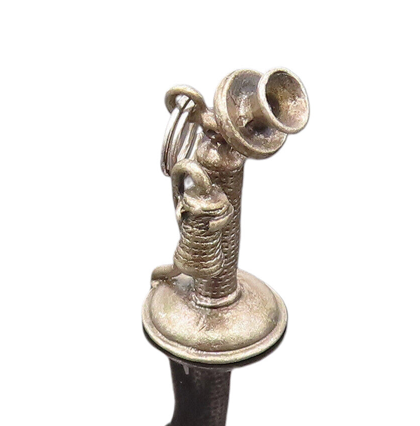 DANECRAFT 925 Sterling Silver Vintage Mini Old Telephone Charm Pendant PT22071