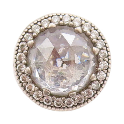 925 Sterling Silver Vintage Pendant PANDORA Round Sparkling CZ Charm  PT24849