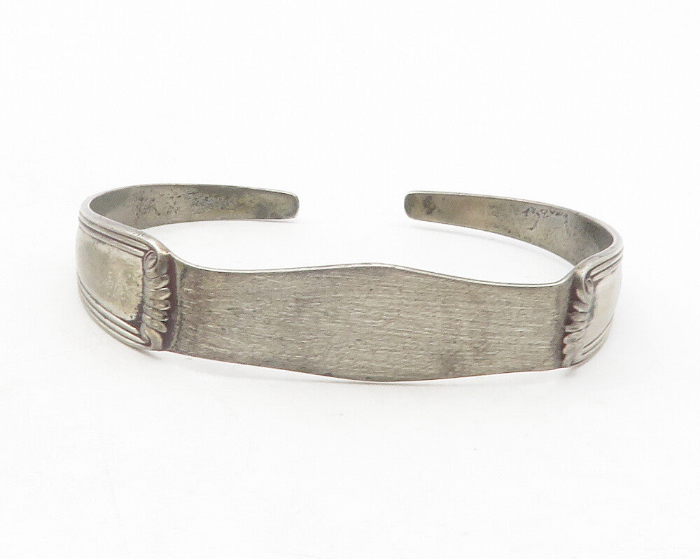 R. BLACKINTON 925 Silver  Vintage Dark Tone Petite Cuff Bracelet  BT4785