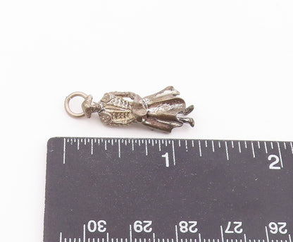 925 Sterling Silver Vintage Pendant Spanish Matador Bullfighter Figure  PT26458