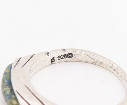 925 Sterling Silver Vintage Ring CAROLYN POLLACK Gemstone Sz 5 RG28941
