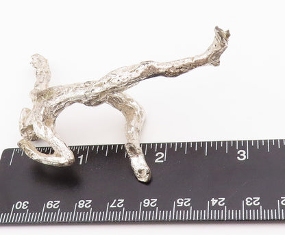 925 Sterling Silver Vintage Paper Weight Brutalist 3D Carved Dancing Man  TR3894