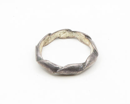 925 Sterling Silver  Vintage Dark Tone Smooth Twist Bangle Bracelet  BT7315