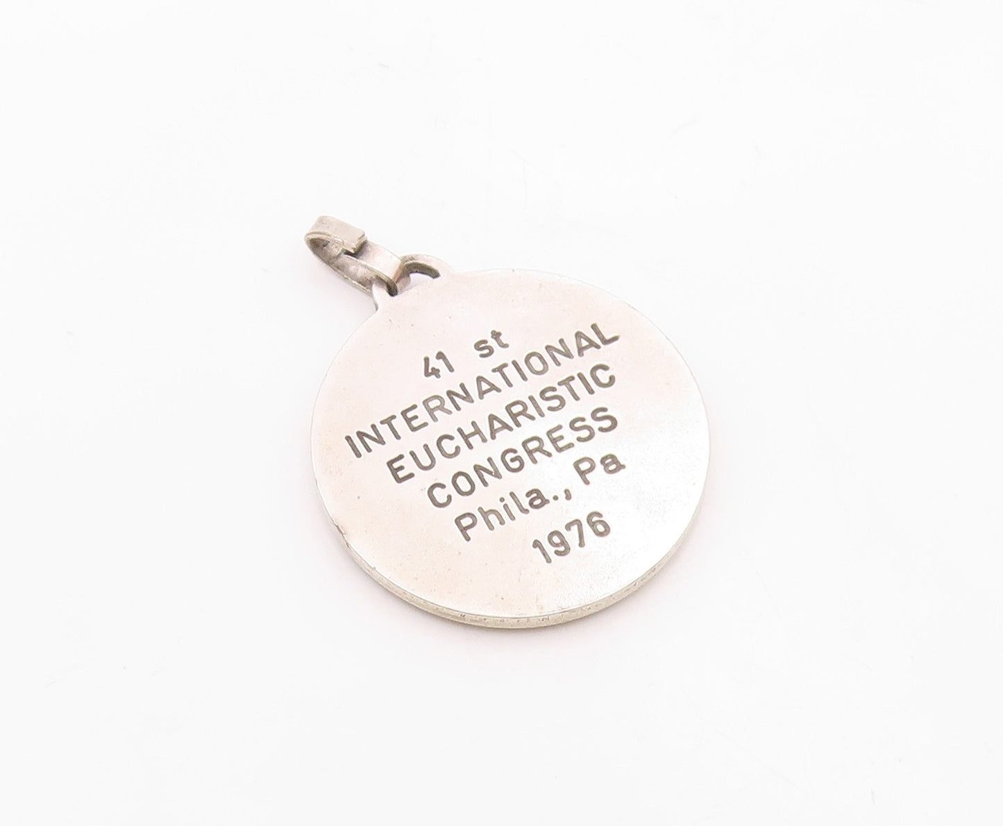 925 Silver Vintage International Eucharistic Congress 1976 Pendant PT11905