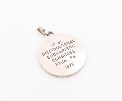 925 Silver Vintage International Eucharistic Congress 1976 Pendant PT11905