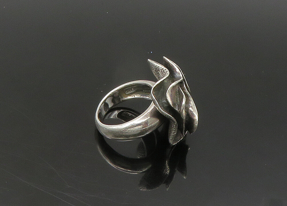 SILPADA 925 Sterling Silver Vintage Shiny Sculpted Statement Ring Sz 8 RG21958