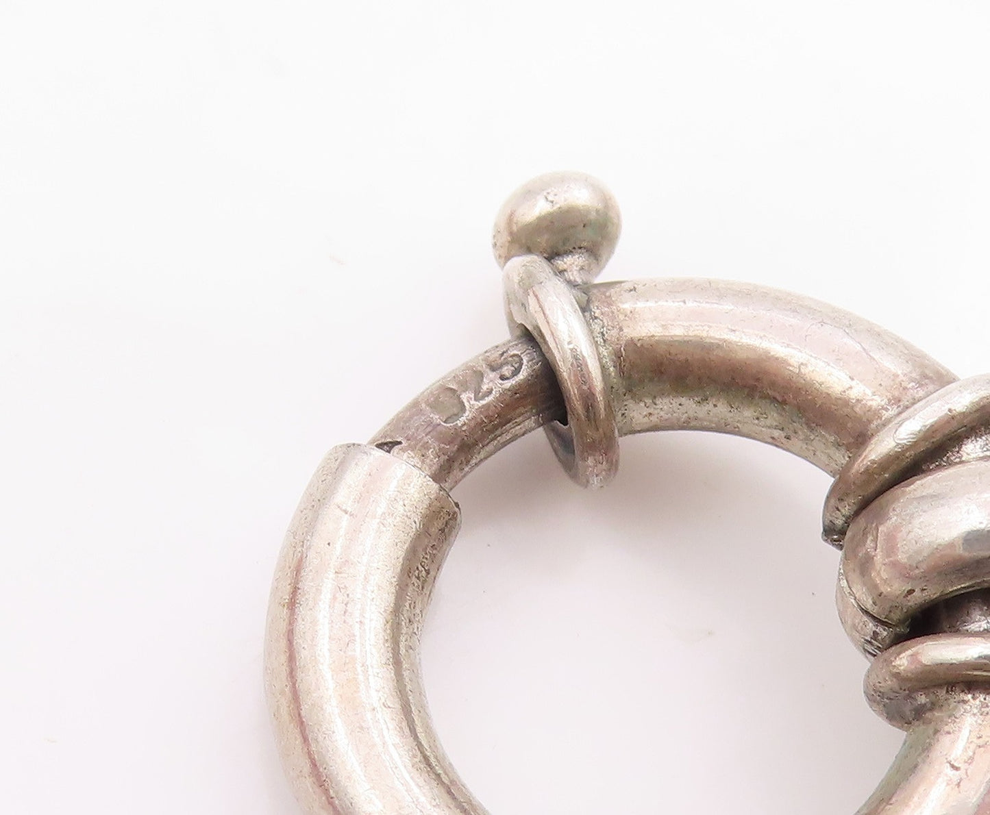 925 Sterling Silver Vintage Bracelet Solid Byzantine Link Chain HEAVY  BT11560
