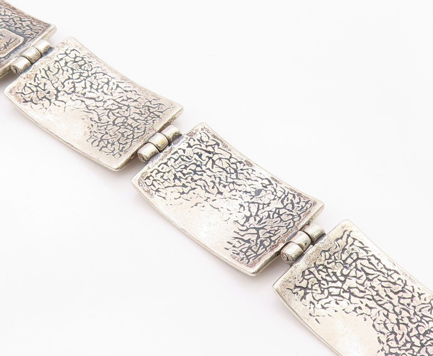 925 Sterling Silver Vintage Bracelet RODERIC TENORIO Storyteller Panel  BT12130