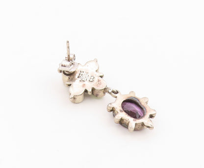 925 Sterling Silver Vintage Earrings Amethyst & Gemstone Single Pieces  EG14300
